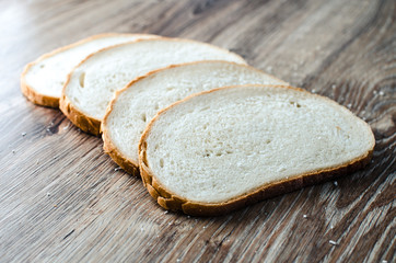 bread on wooden background