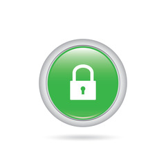 Closed padlock icon vector design isolated on white background.
