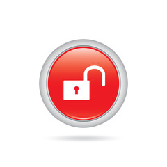 Opened padlock icon vector design isolated on white background.
