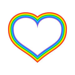 LGBT Rainbow Heart. Symbol of love fo sexual community