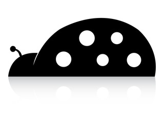 Simple ladybug icon