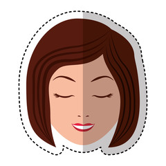 Face of woman in spa vector illustration design