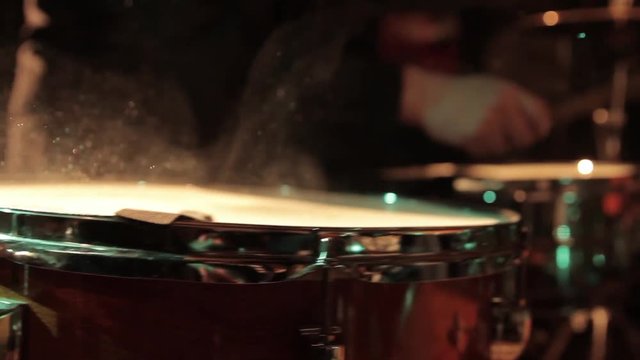 drumming in slow motion