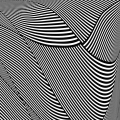 Lines texture. Op art pattern.