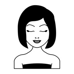 Face of woman in spa vector illustration design