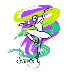 abstract dancer silhouette