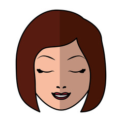 Face of woman in spa vector illustration design