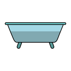 bathtub water isolated icon vector illustration design