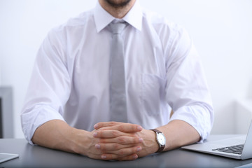 Obraz premium HR manager conducting job interview