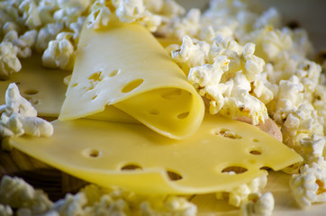 popcorn and cheese