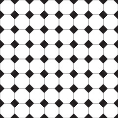 Black and white tile. Seamless geometric vector pattern