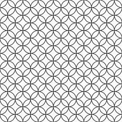 Naklejka premium Moroccan circles lattice linear design. Seamless vector pattern.
