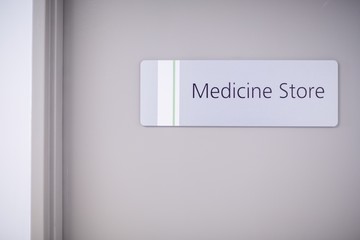 Entrance of medicine store