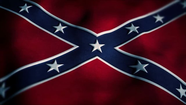 4K Flags of the Confederacy waving in the wind