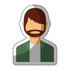 young man avatar character vector illustration design