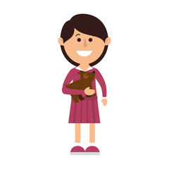 woman avatar character isolated icon vector illustration design