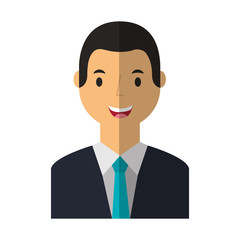 businessman character isolated icon vector illustration design