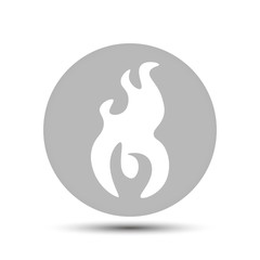 Fire. vector icon on gray background