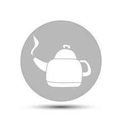 Obraz premium kettle. vector icon on gray background