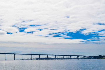 San Diego Bay Bridge on a Cloudy Day