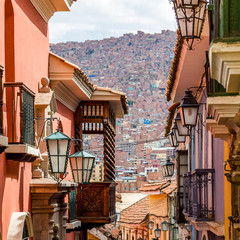 Beautiful houses of La Paz in Bolivia