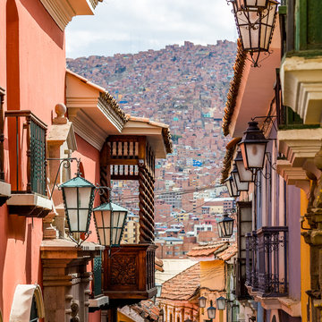 Beautiful houses of La Paz in Bolivia