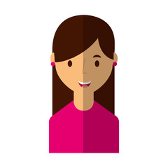 young woman avatar character vector illustration design
