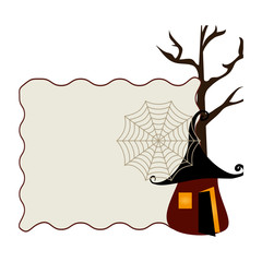 halloween card party invitation vector illustration design