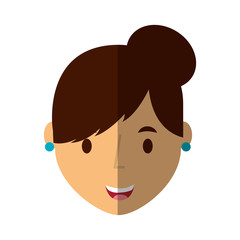 young woman avatar character vector illustration design
