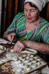 Grandma's magical hands make dumplings