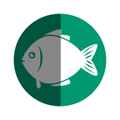 sea fish emblem icon vector illustration design