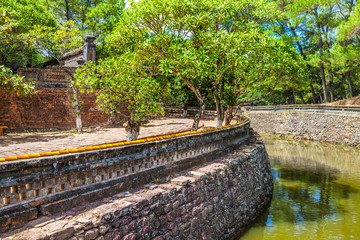 Vietnam, ancient Tu Duc royal tomb near Hue