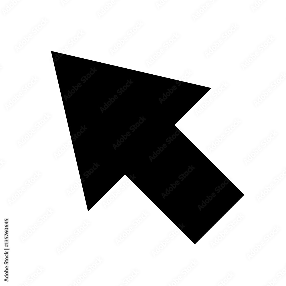 Poster arrow pointer isolated icon vector illustration design