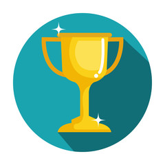 trophy cup winner award vector illustration design