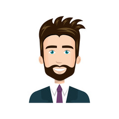 businessman character avatar icon vector illustration design