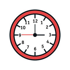 time clock watch icon vector illustration design