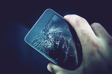 Damaged Smartphone Screen