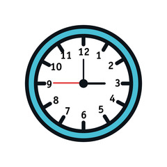 time clock watch icon vector illustration design