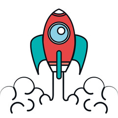 rocket launcher isolated icon vector illustration design