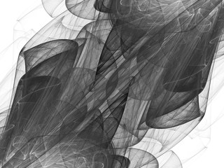 Monochrome fractal background. Digital collage.