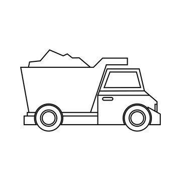 under construction drump truck vector illustration design