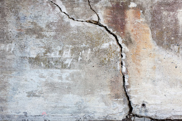 Fototapeta premium Big crack in concrete wall