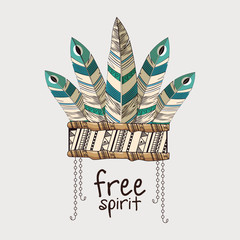 free spirit boho style vector illustration design