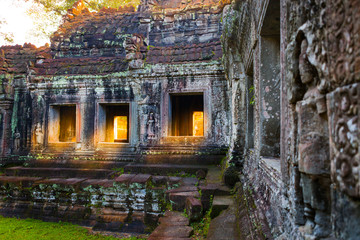 Fototapeta na wymiar Preah Khan temple in Angkor, Siem Reap, Cambodia.