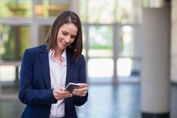 Businesswoman using mobile phone