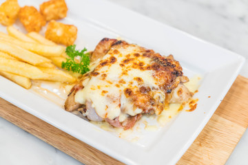 chicken and bacon steak