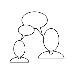 people talking bubble speech communication thin line vector illustration eps 10
