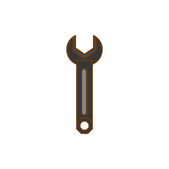 single wrench tool icon image vector illustration design 