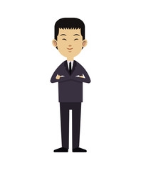 asian man business leadership with suit tie vector illustration eps 10
