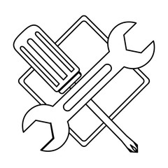 technical workshop stock emblem icon, vector illustration image